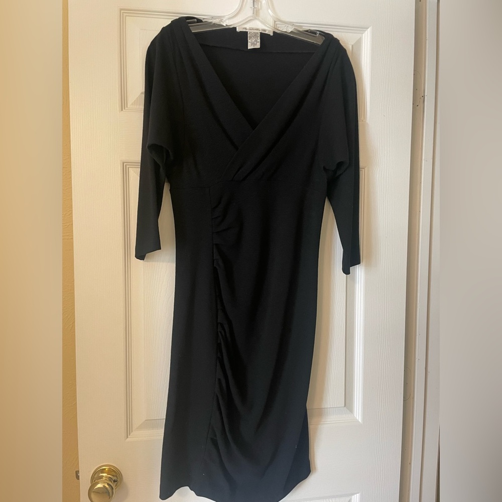 Diane Von Furstenberg Black Long Sleeve Dress